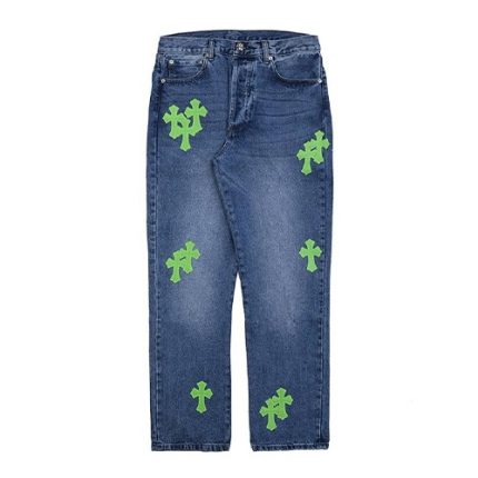 Firmranch Applique Cross Chrome Hearts Pants