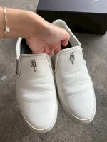 Chrome Hearts Slip-On Dagger Leather Sneakers