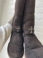 NEW hrome Hearts X Uggs US8-8.5 Brown Cross Boots