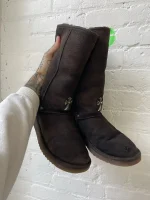 NEW hrome Hearts X Uggs US8-8.5 Brown Cross Boots