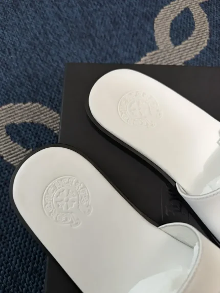 NEW Chrome hearts white slides