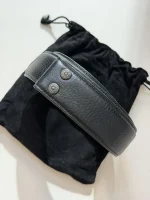 NEW Chrome Hearts Plain Black Leather Belt