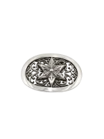 NEW Chrome Hearts 925 Silver Big Oval Star Buckle